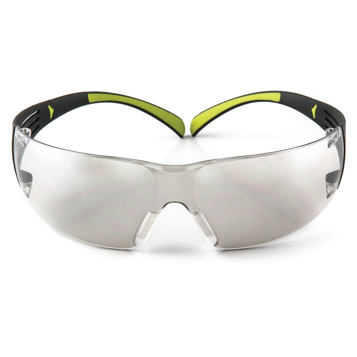 3M SF410AS SecureFit Anti-Scratch Indoor/Outdoor Mirror Lens Safety Glasses, Green/Black Frame, ANSI Z87 (SF410AS) (7100112436) (Case of 20) - (20Pack)