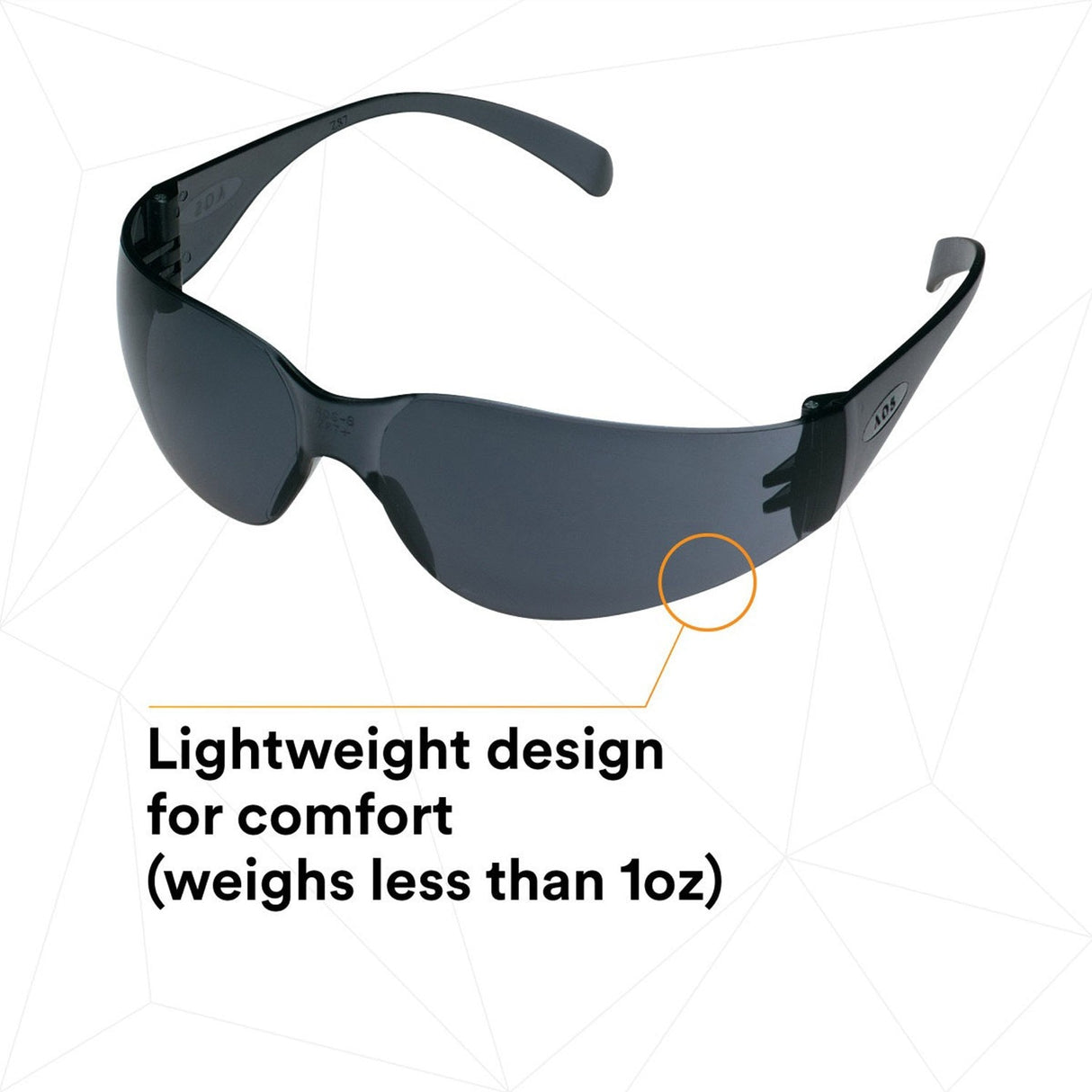 3M 11327-00000-20 11327 Virtua Safety Glasses, Gray Hard Coat Lens, Gray Frame, Unisex, ANSI Z87.1, UV Protection, Wraparound (7100114636) - (20 Pack) - 3