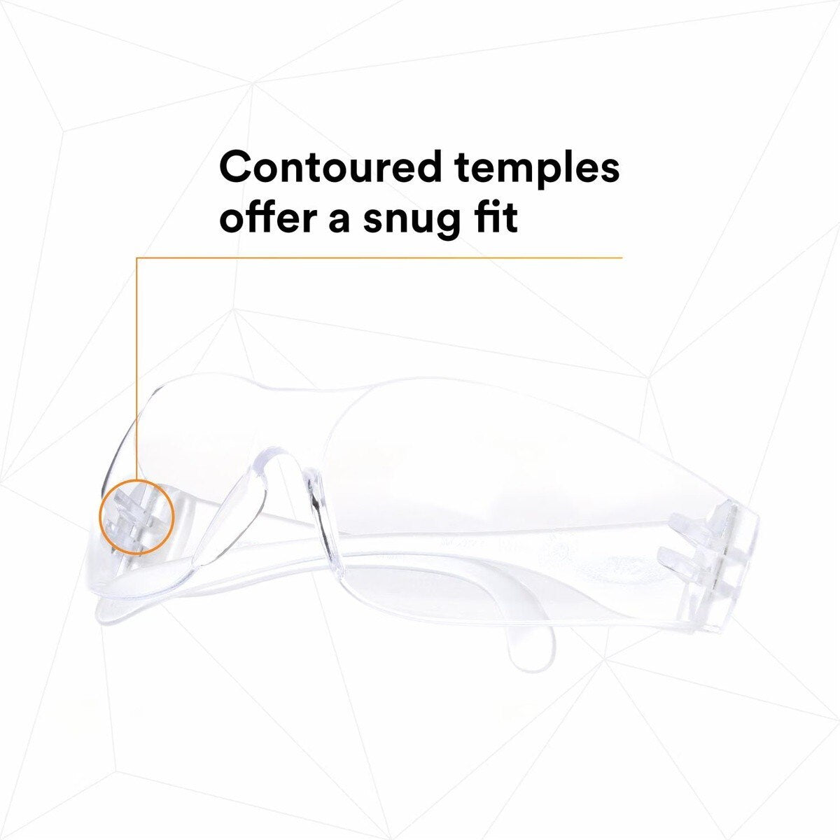 3M 7100114652 Virtua Safety Glasses Clear Lens Clear Frame Uncoated ANSI Z87 (100 Pack) - 4