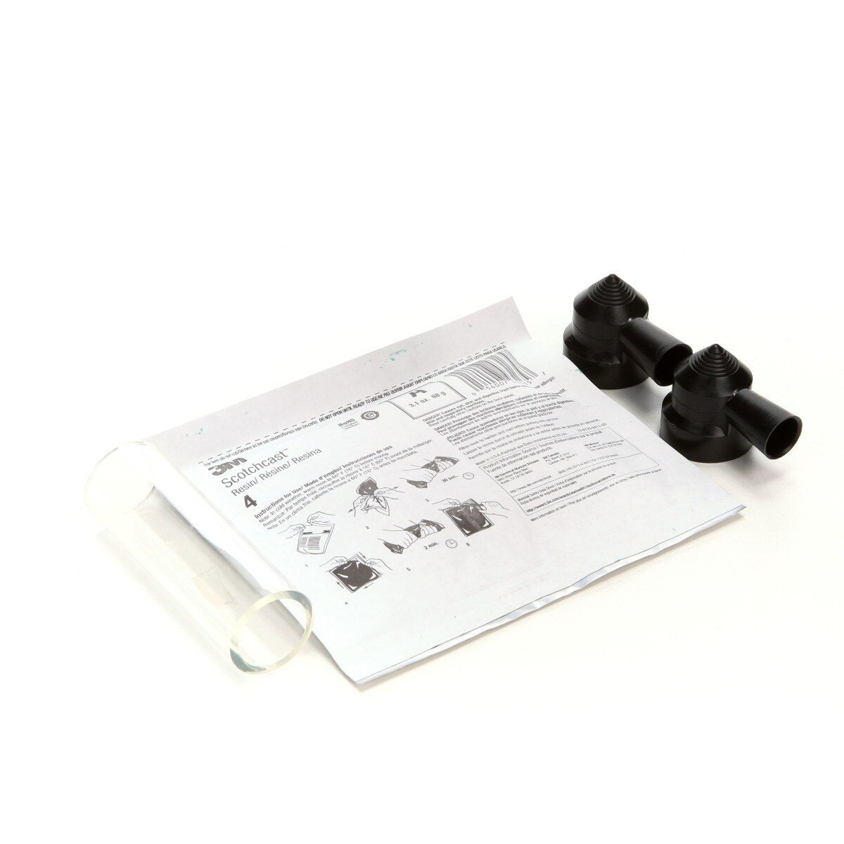 3M Scotchcast Inline Resin Power Cable Splice Kit, 10-2 AWG, Black (82-AN) (7100123072) - (10Pack) - 3