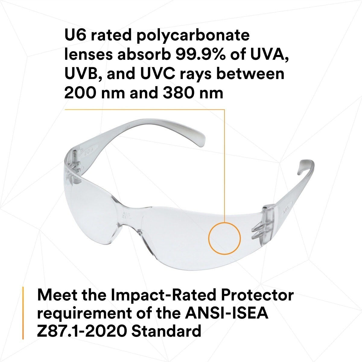 3M 11328-00000-20 11328 Virtua Protective Eyewear I/O Hard Coat Lens, Clear Temple (7100123356) - (20Pack) - 8