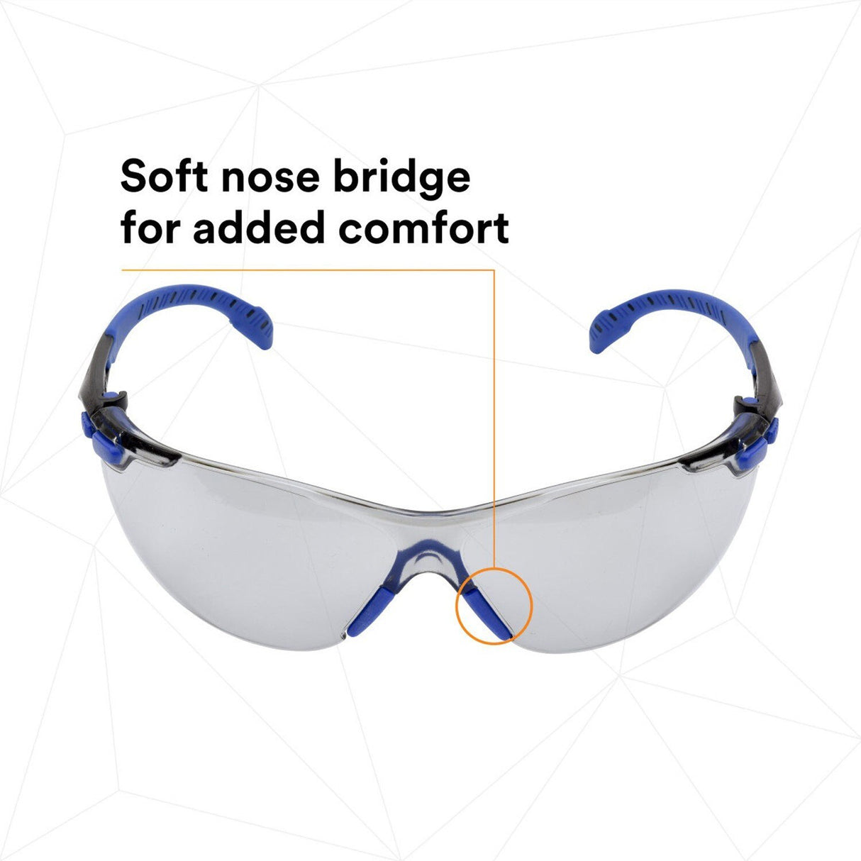 3M S1107SGAF Solus 1000 Series Safety Glasses Scotchgard Anti-Fog Indoor/Outdoor Grey Lens Blue/Black Frame (S1107SGAF) (7100131794) - (20Pack) - 7