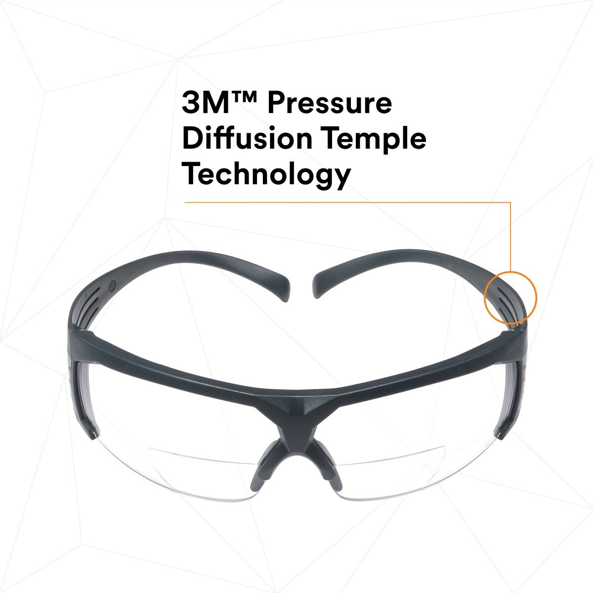 3M SF625SGAF SecureFit Safety Glasses, Clear Scotchgard Anti Fog Anti Scratch Lens, +2.5 Diopter, Gray Temples (7100132360) - (20Pack) - 4