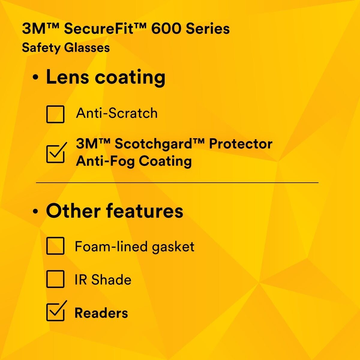 3M SF625SGAF SecureFit Safety Glasses, Clear Scotchgard Anti Fog Anti Scratch Lens, +2.5 Diopter, Gray Temples (7100132360) - (20Pack) - 8