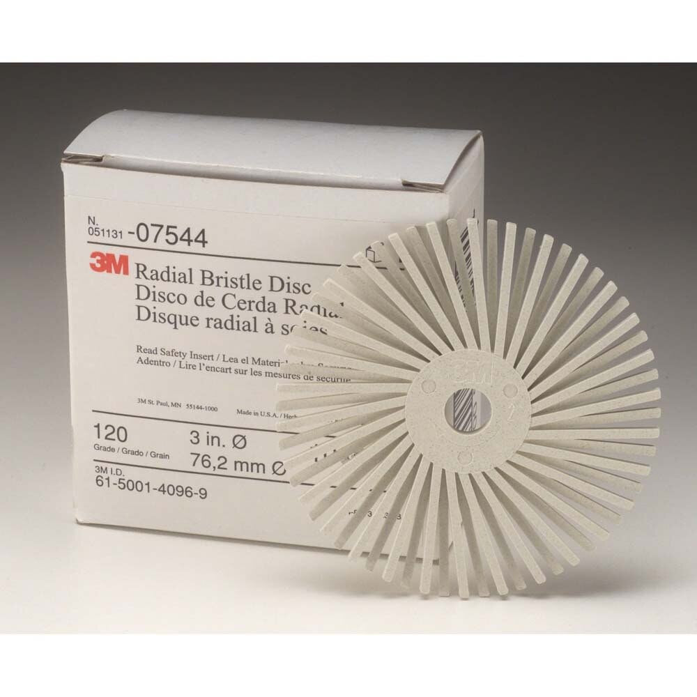 3M RB-ZB Scotch-Brite Radial Bristle Disc, 220, 2 in x 3/8 in, Thin Bristle (7100138295) (80 Pack) - 4