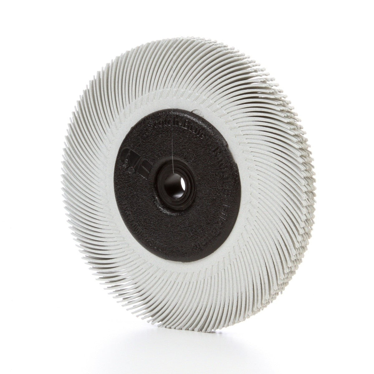 3M BB-ZB Scotch-Brite Radial Bristle Brush with Adapter, 120 Grit, White, 6 in x 7/16 in (7100138298) (5 Pack) - 3
