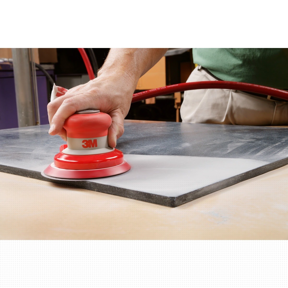 3M 20208 Self-Generated Vacuum Random Orbital Sander, 6 in, 5/16 in Orbit (7100138346) - 3