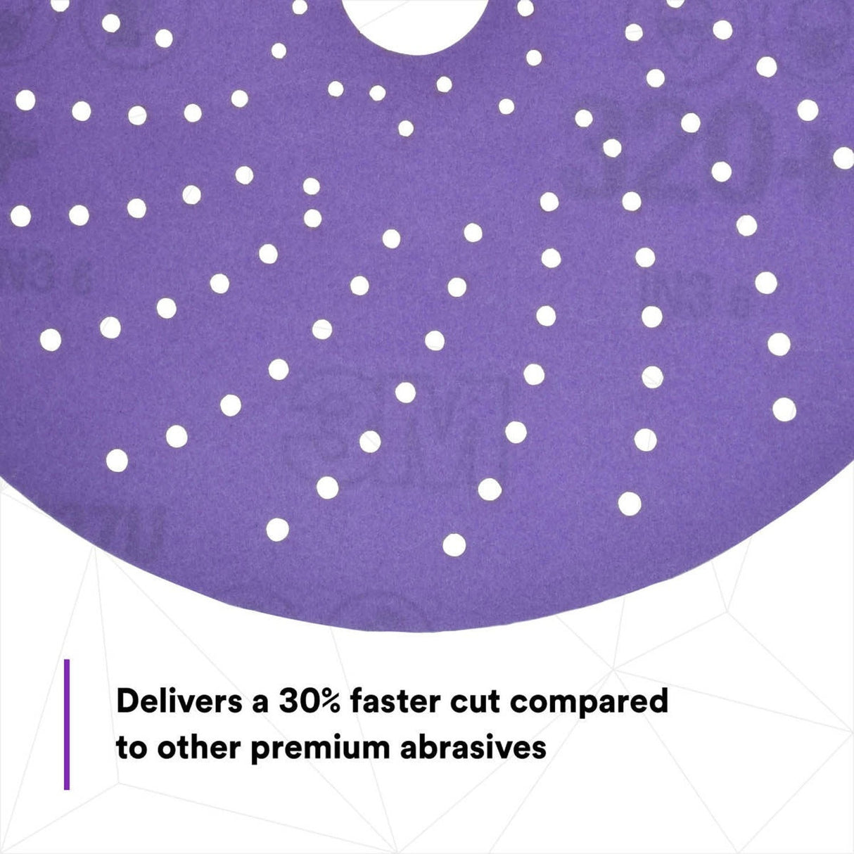 3M 737U 31483 Cubitron II Hookit Clean Sanding Abrasive Disc, 6 in, 320+, Purple (7100141496) (50 Pack) - 3