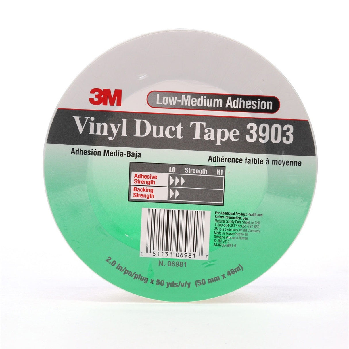 3M 3903 Vinyl Duct Tape, White, 2 in x 50 yd, 7.3 mil, Individually Wrapped (7100148262) - (24Pack) - 4
