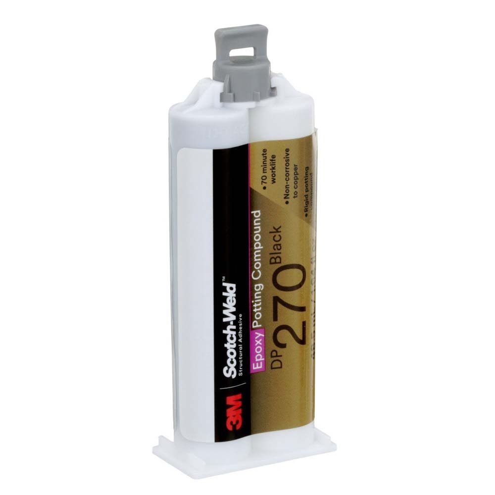 3M DP270 DP270-1.64OZ-BLK Scotch-Weld Epoxy Potting Compound Black Duo-Pak (48.5 mL) (7100148745) (12 Pack) - 2