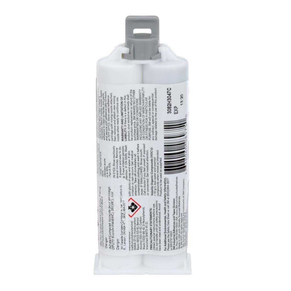 3M DP270 DP270-1.64OZ-BLK Scotch-Weld Epoxy Potting Compound Black Duo-Pak (48.5 mL) (7100148745) (12 Pack) - 4