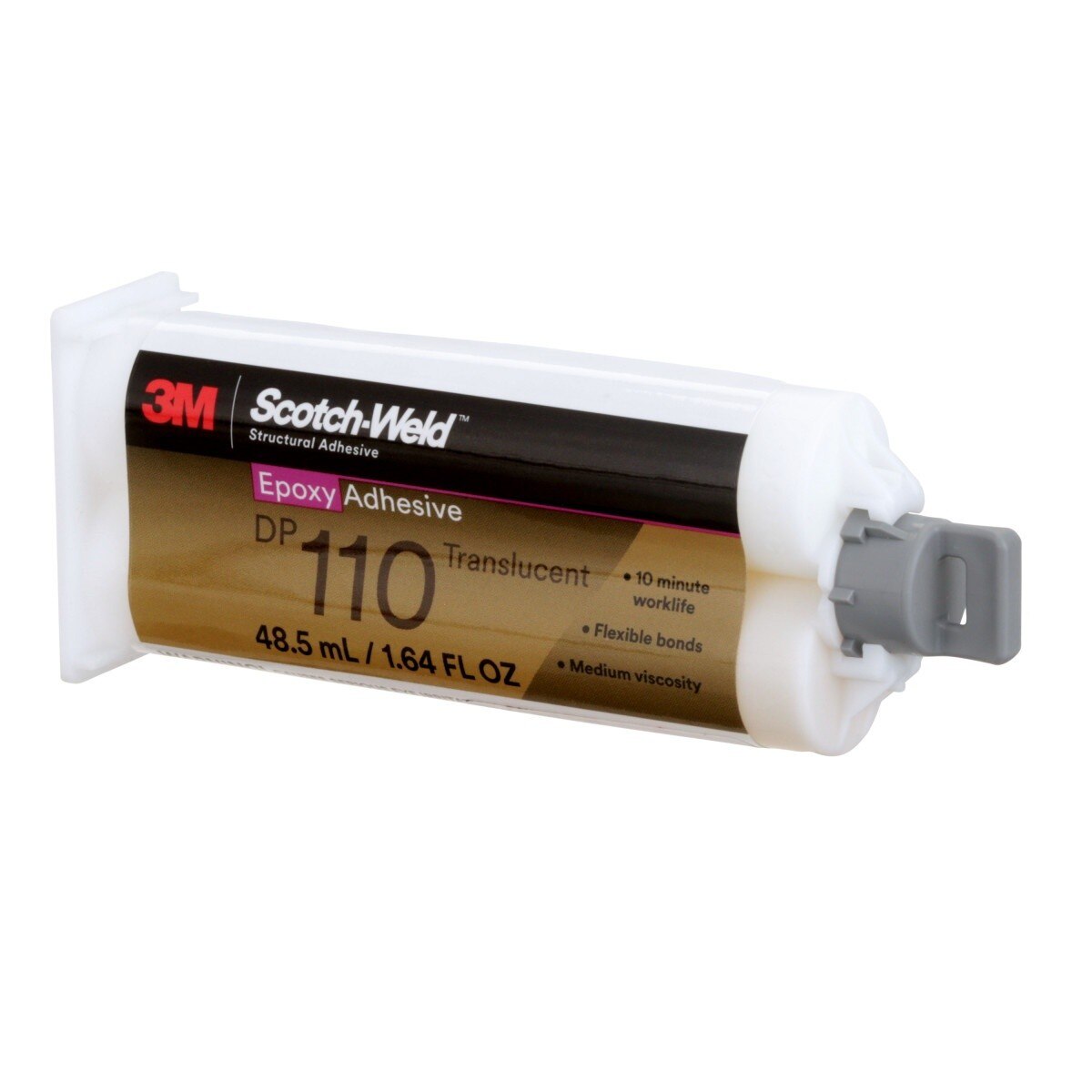 3M DP110 Scotch-Weld Epoxy Adhesive Duo-Pak Cartridge, Translucent, 48.5 mL (110) (7100148762) - (12Pack) - 4