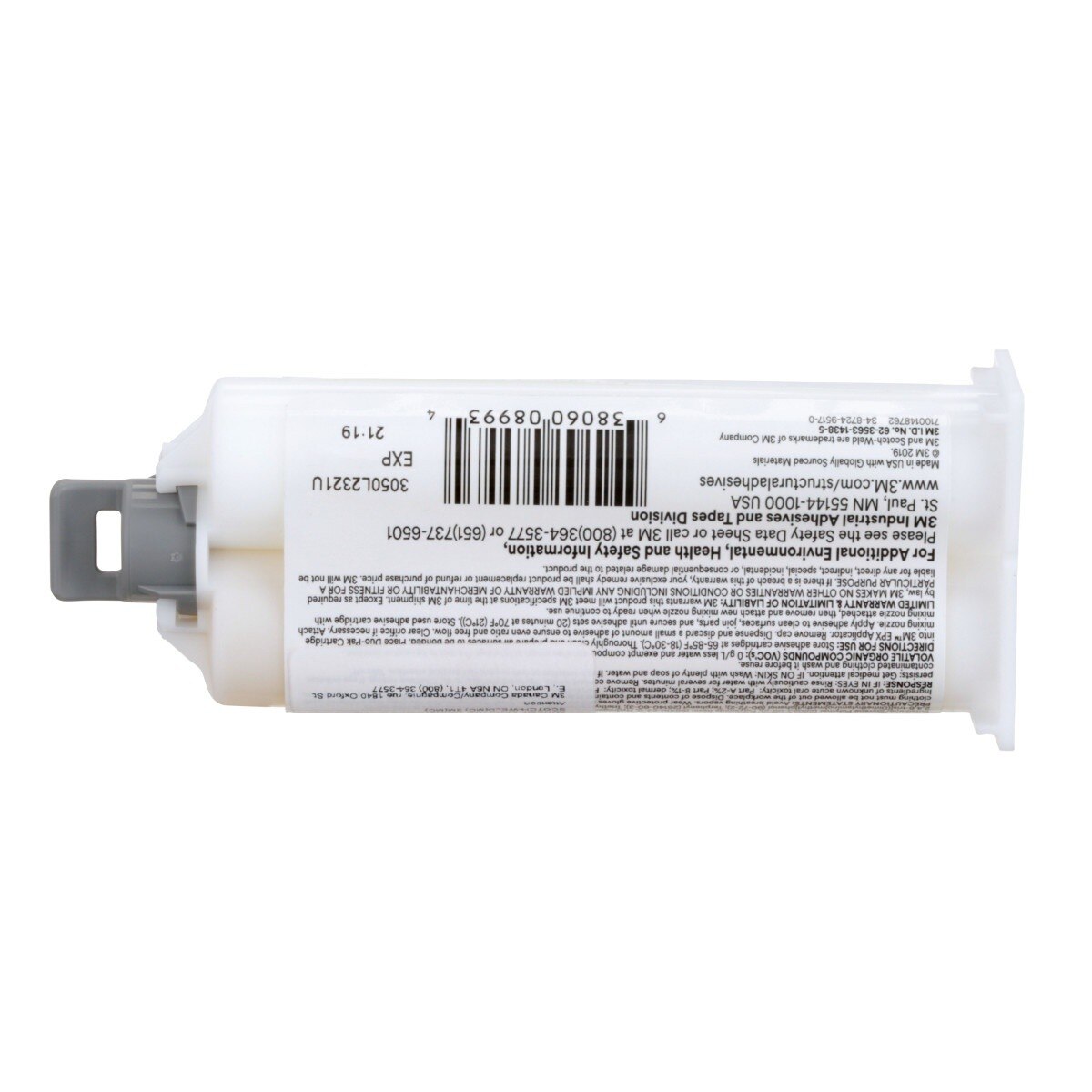 3M DP110 Scotch-Weld Epoxy Adhesive Duo-Pak Cartridge, Translucent, 48.5 mL (110) (7100148762) - (12Pack) - 7