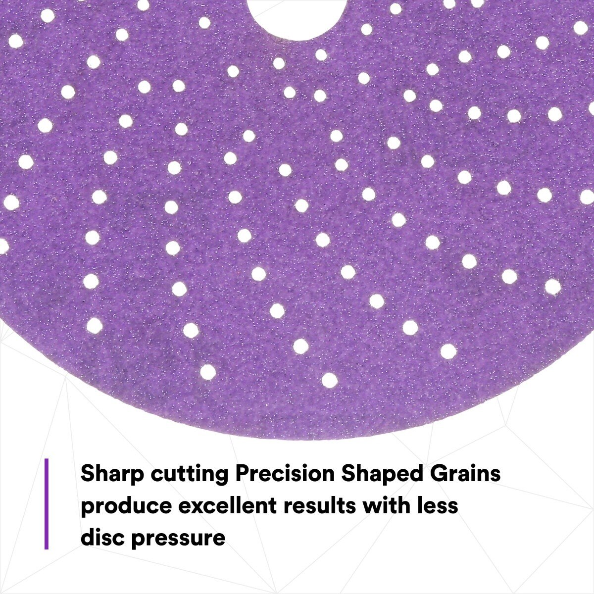 3M 737U 31373 Cubitron II Hookit Clean Sanding Abrasive Disc, 6 in, 150+ Grit, Purple, Multi Hole Pattern (7100155304) (200 Pack) - 4