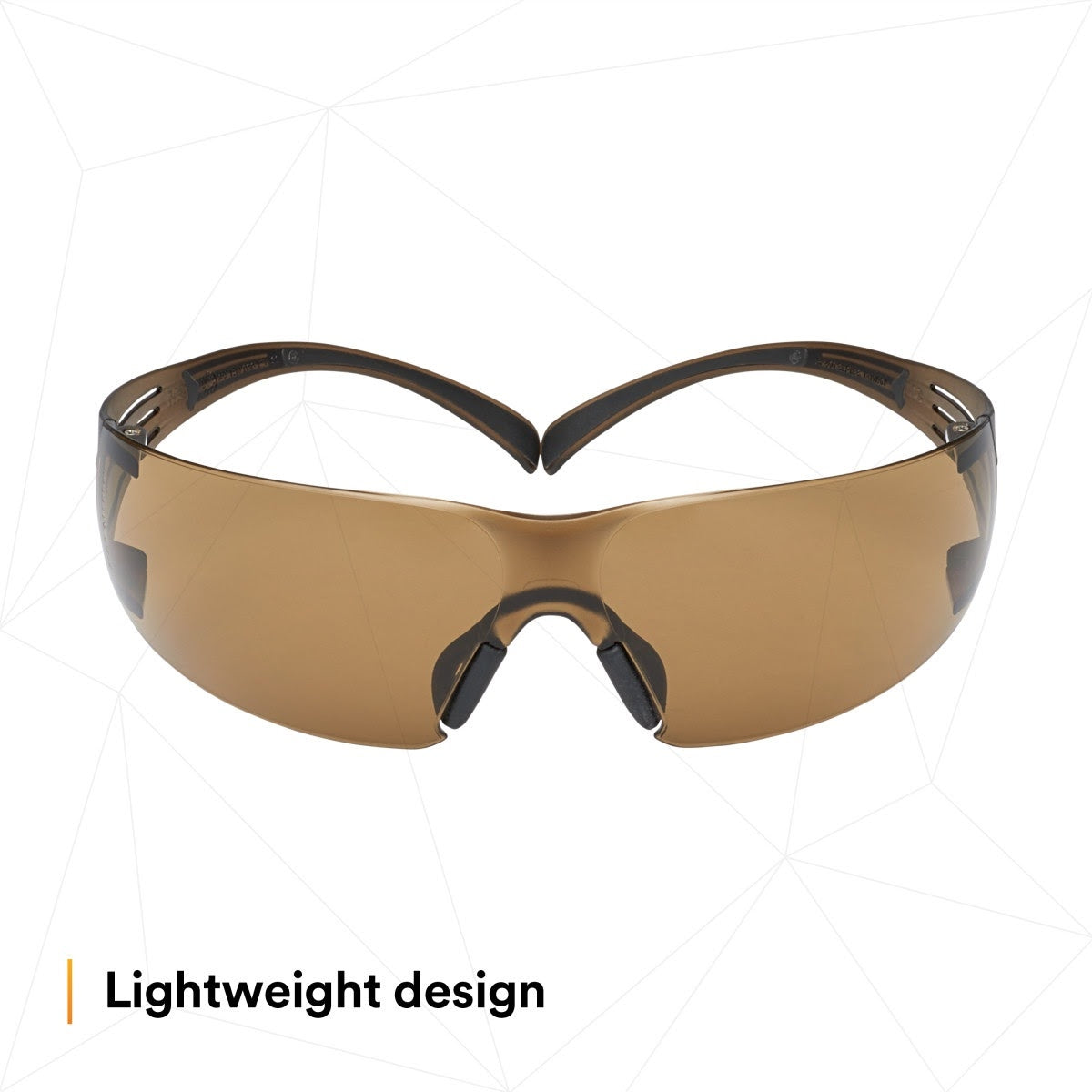 3M SF405SGAF-BLA 1334251 SecureFit Safety Glasses, Black/Brown, Brown Scotchgard Anti-fog Lens (7100155940) - (20Pack) - 3