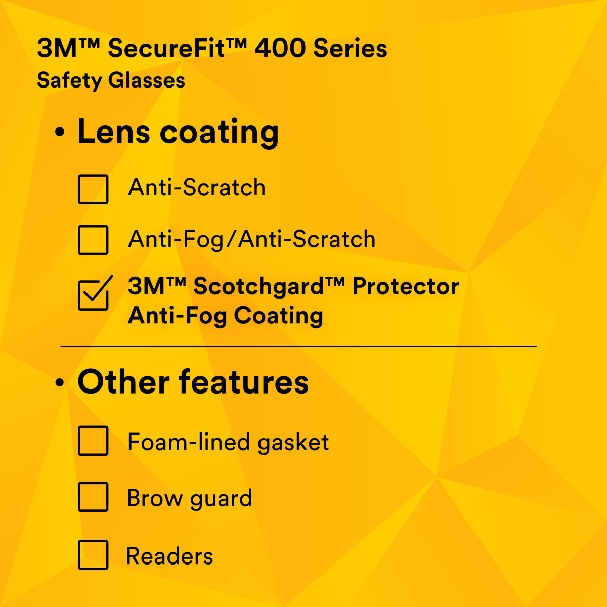 3M SF405SGAF-BLA 1334251 SecureFit Safety Glasses, Black/Brown, Brown Scotchgard Anti-fog Lens (7100155940) - (20Pack) - 10