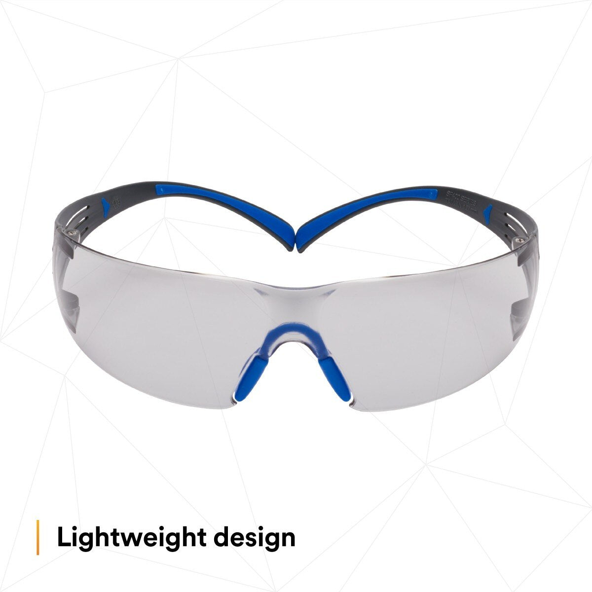 3M SF407SGAF-BLU SecureFit Safety Glasses, 400 Series, ANSI Z87.1, Indoor/Outdoor Gray Lens, Blue/Gray Frame, Anti-Fog Anti-Scratch (7100156103) - (20 Pack) - 3