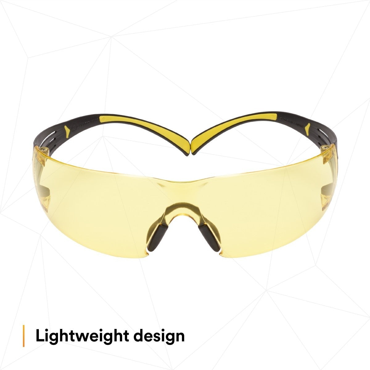 3M SF403SGAF-YEL SecureFit Scotchgard Safety Glasses, Amber Lens, Yellow/Black Frame, Anti-Fog, Anti-Scratch, ANSI Z87 (SF403SGAF-YEL) (7100158219) (Case of 20) - (20Pack) - 3