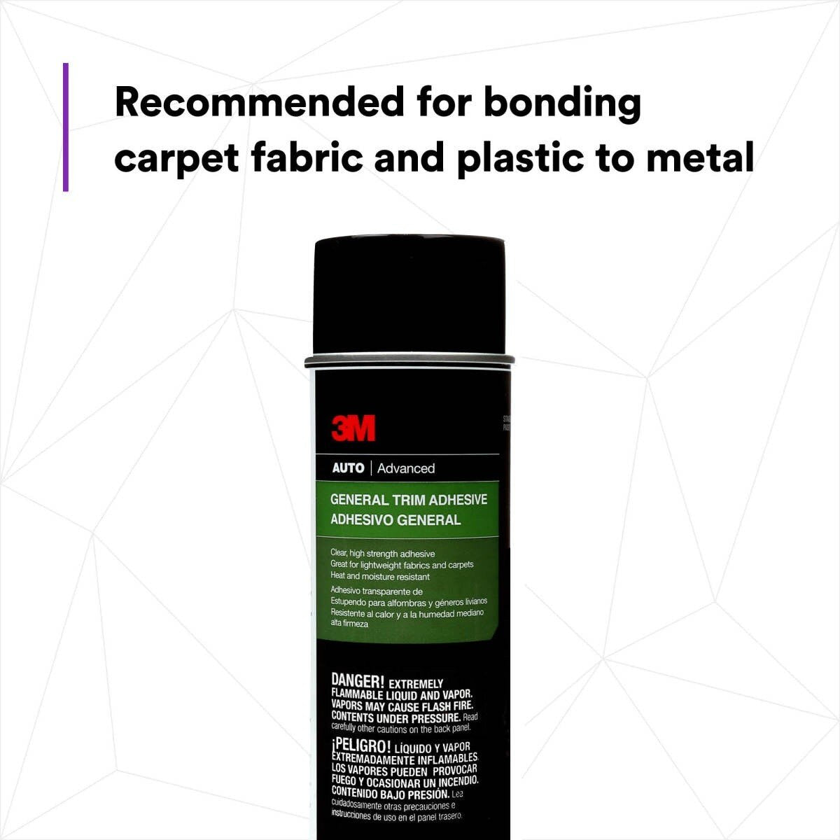 3M General Trim Adhesive Aerosol, High Strength, Clear Drying, 18.1 oz (08088) (7100166281) - (4Pack) - 5