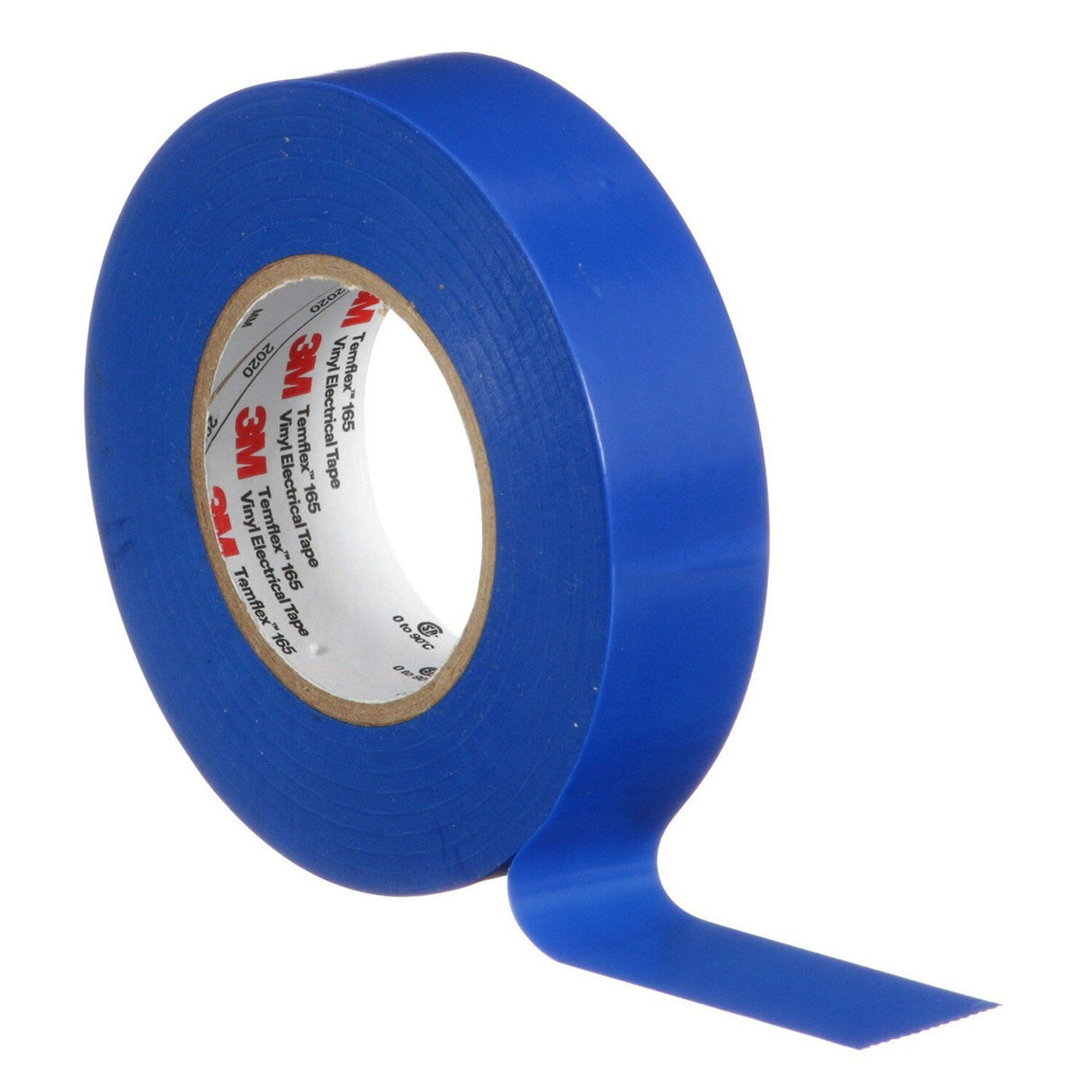 3M 165BL4A Temflex Vinyl Electrical Tape Blue 3/4 in x 60 ft 6 mil Multi-Purpose Flame Retardant (7100169429) - (10 Pack) - 8