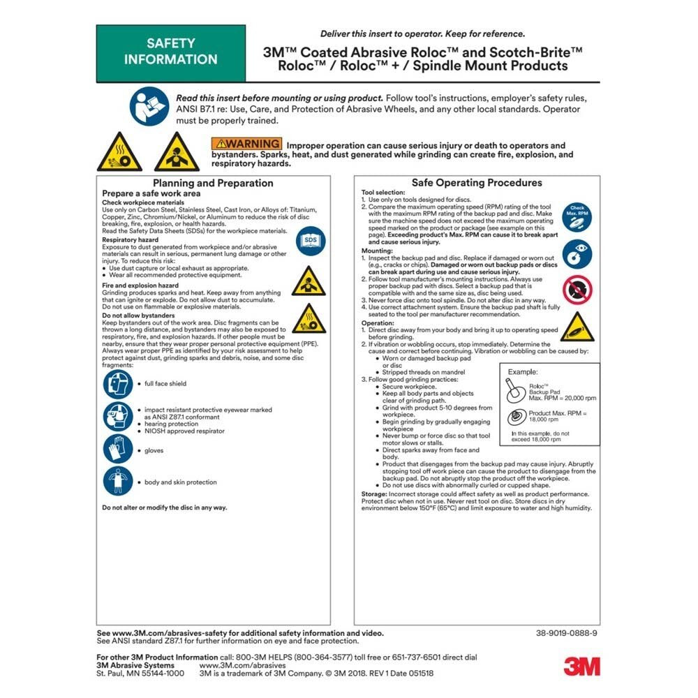 3M SB21555 Scotch-Brite Roloc+ Clean and Strip XT Pro Disc TR+ 4 in x 1/2 in Extra Course Green Rust Removal Weld Cleaning Prepping Metal Prior to Paint (7100173797) (10 Pack) - 10