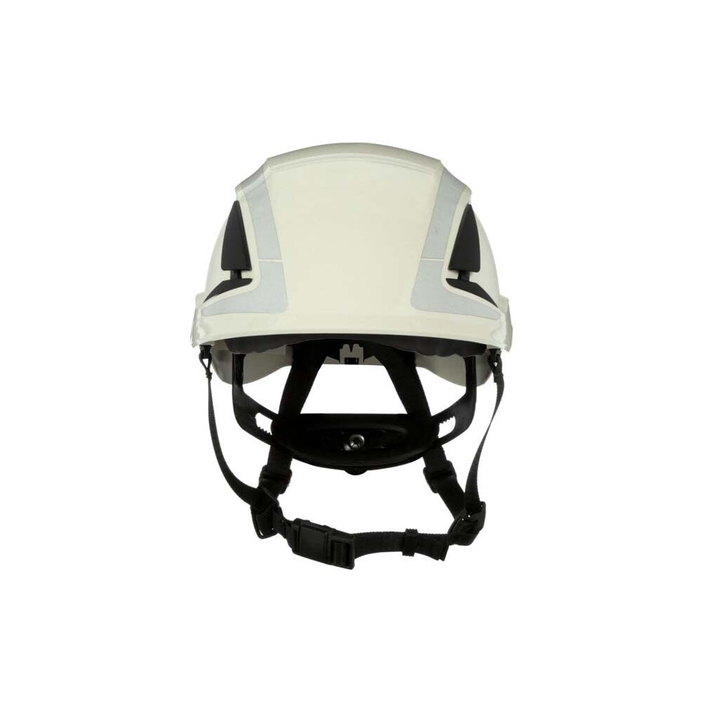 3M X5001VX-ANSI SecureFit X5000 Safety Helmet, Vented ABS Shell with 6-Point Ratchet Suspension and Scotchlite Reflective, White (7100175562) - (4Pack) - 2