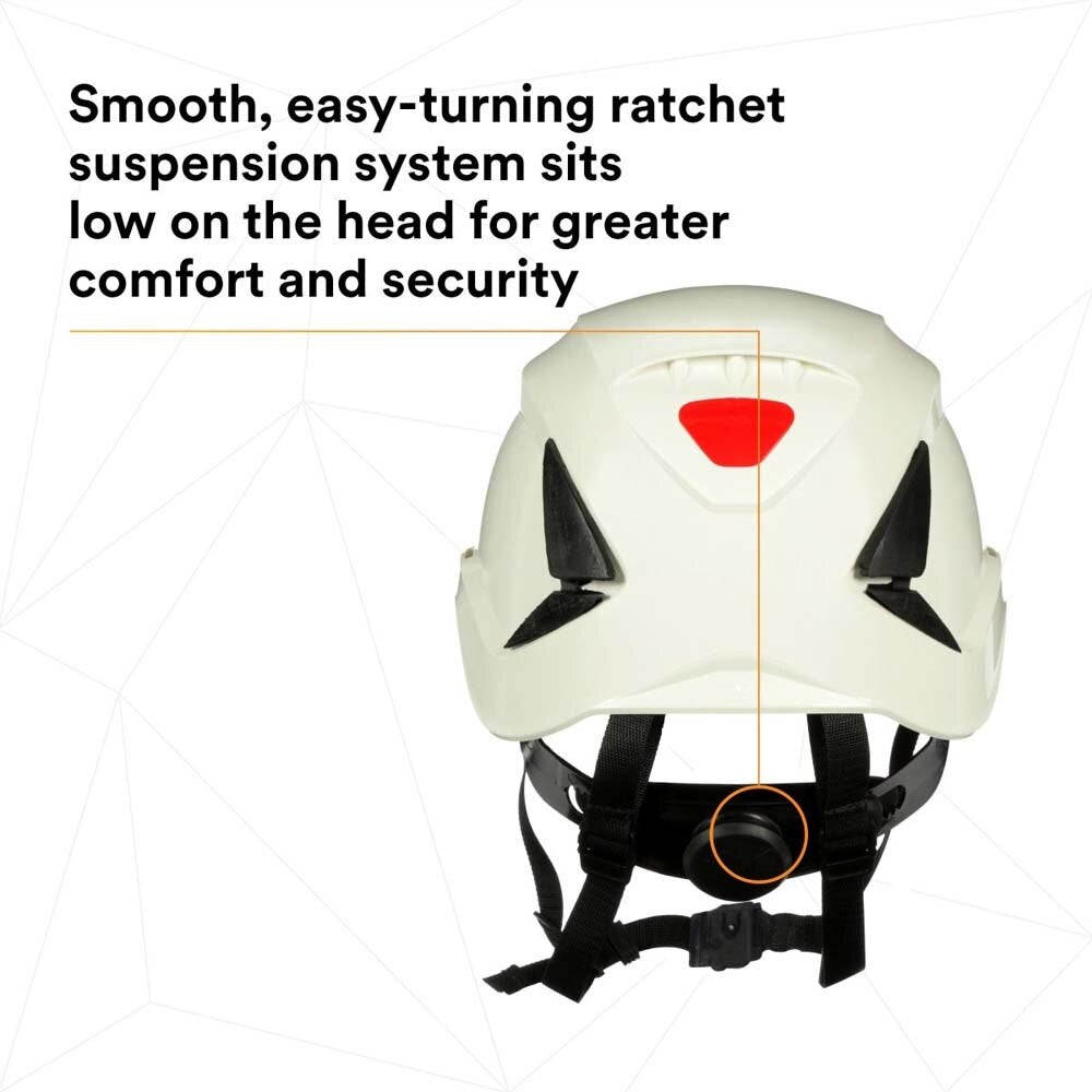 3M X5001-ANSI SecureFit Safety Helmet, Non-Vented ABS Shell, White (7100175570) - 6