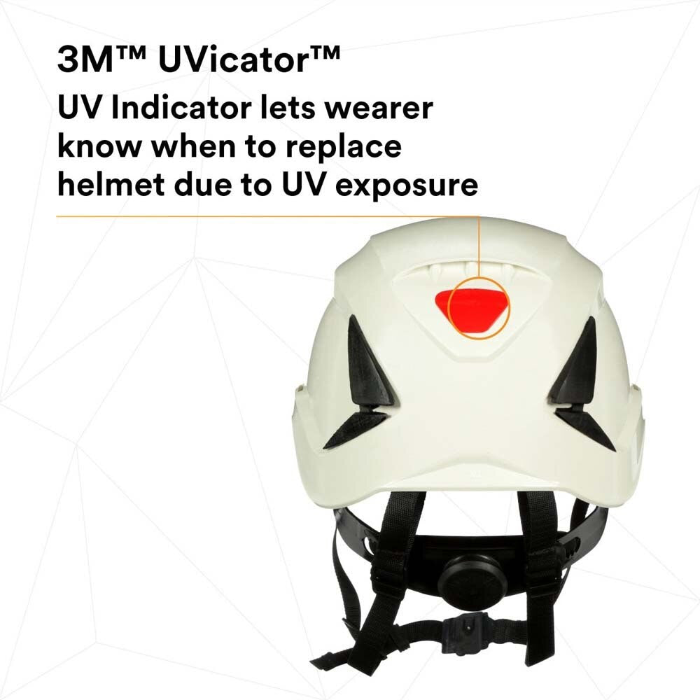 3M X5001-ANSI SecureFit Safety Helmet, Non-Vented ABS Shell, White (7100175570) - 8
