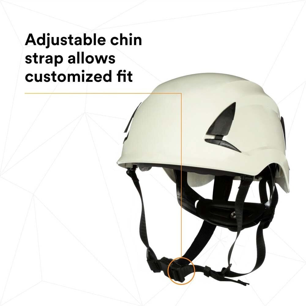 3M X5001-ANSI SecureFit Safety Helmet, Non-Vented ABS Shell, White (7100175570) - 9
