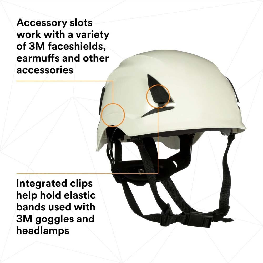 3M X5001-ANSI SecureFit Safety Helmet, Non-Vented ABS Shell, White (7100175570) - 10