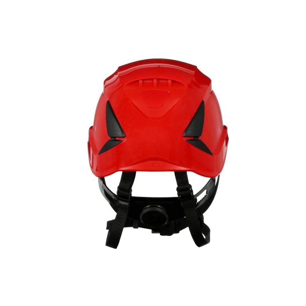 3M X5005-ANSI SecureFit Safety Helmet, Non-Vented, Red, Climbing Style with 6-Point Suspension (7100175574) - (10Pack) - 3