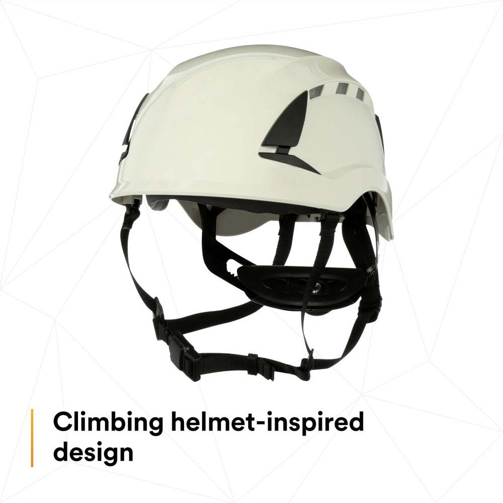 3M X5001V-ANSI SecureFit Safety Helmet with 6-Point Suspension, Vented, White for Construction and Heavy Infrastructure (7100175578) - 5