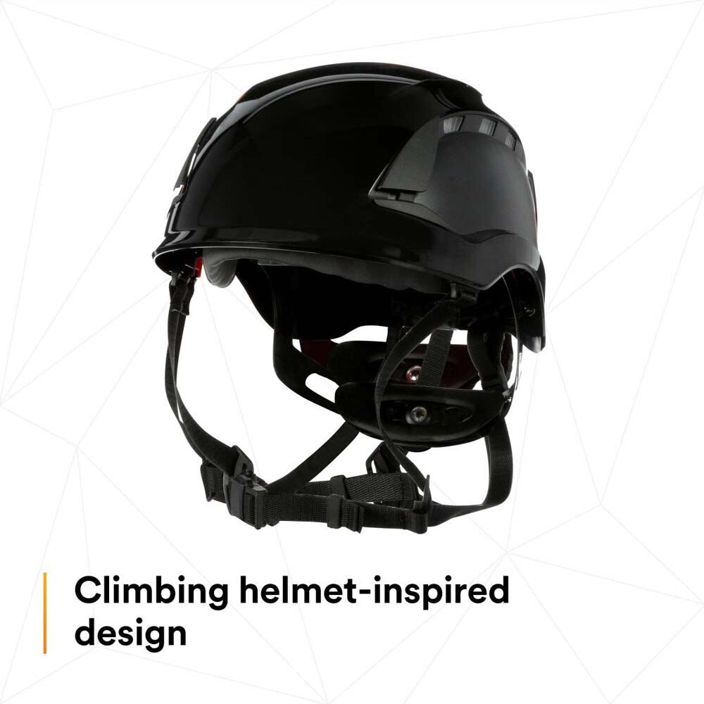 3M X5012V-ANSI SecureFit X5000 Series Safety Helmet, Vented, Black, 6-Point Ratchet Suspension (7100175584) - 5