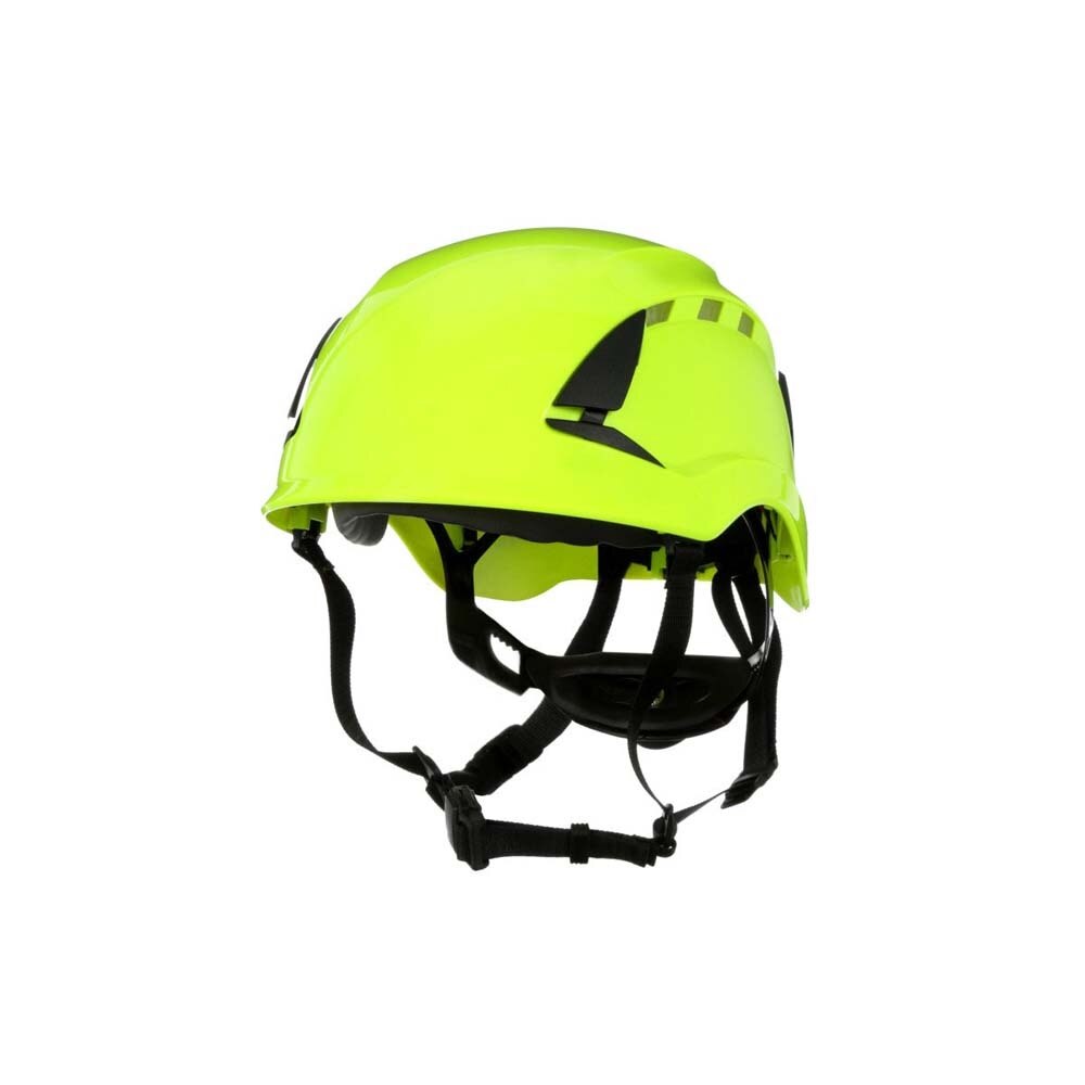 3M X5014V-ANSI SecureFit Safety Helmet, Vented, High Visibility Green, 6-Point Suspension (7100175585) - (10Pack)