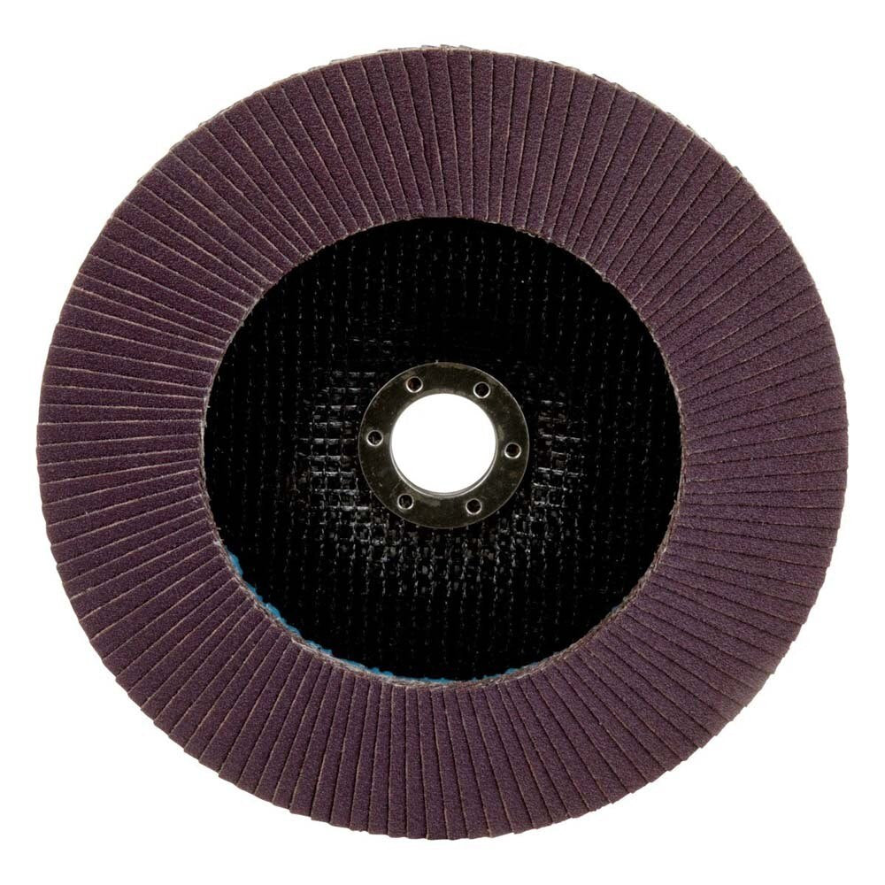 3M 769F Flap Disc Type 27, 120+ Grit, 7 in x 7/8 in for Grinding and Finishing on Carbon and Stainless Steel (7100178090) (5 Pack) - 3