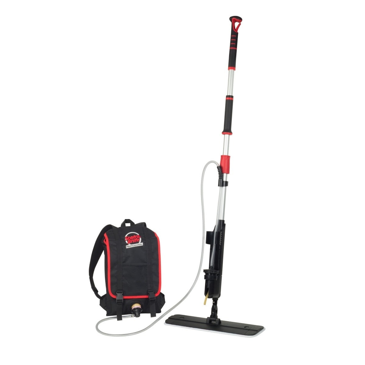 3M Scotch-Brite Professional 2-In-1 Flat Mop & Backpack Finish Applicator Kit, Ergonomic Handle (7100179842) - 2