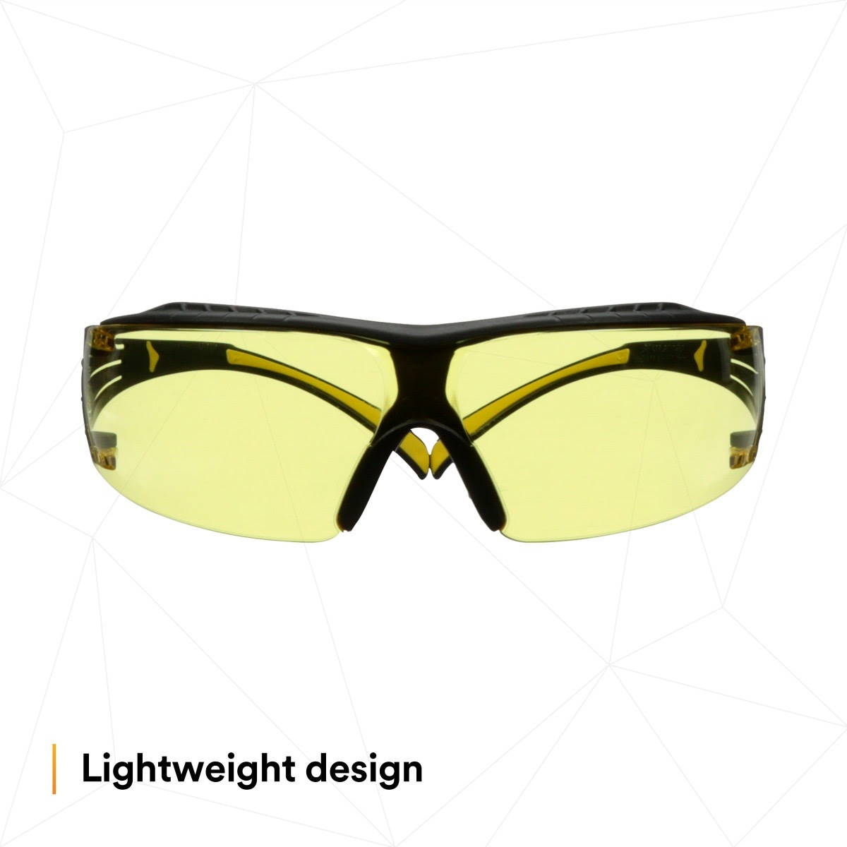 3M SF403XSGAF-YEL SecureFit 400 Series Safety Glasses, Yellow/Black, Amber Scotchgard Anti-Fog/Anti-Scratch Lens (7100179972) (1 Pair) - (20 Pack) - 3