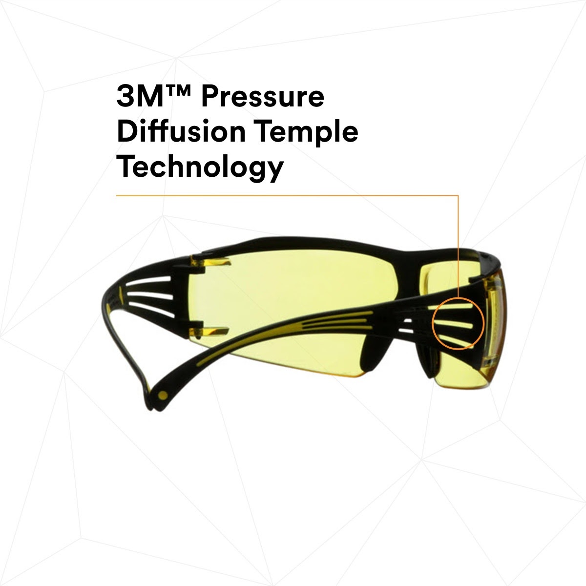 3M SF403XSGAF-YEL SecureFit 400 Series Safety Glasses, Yellow/Black, Amber Scotchgard Anti-Fog/Anti-Scratch Lens (7100179972) (1 Pair) - (20 Pack) - 4