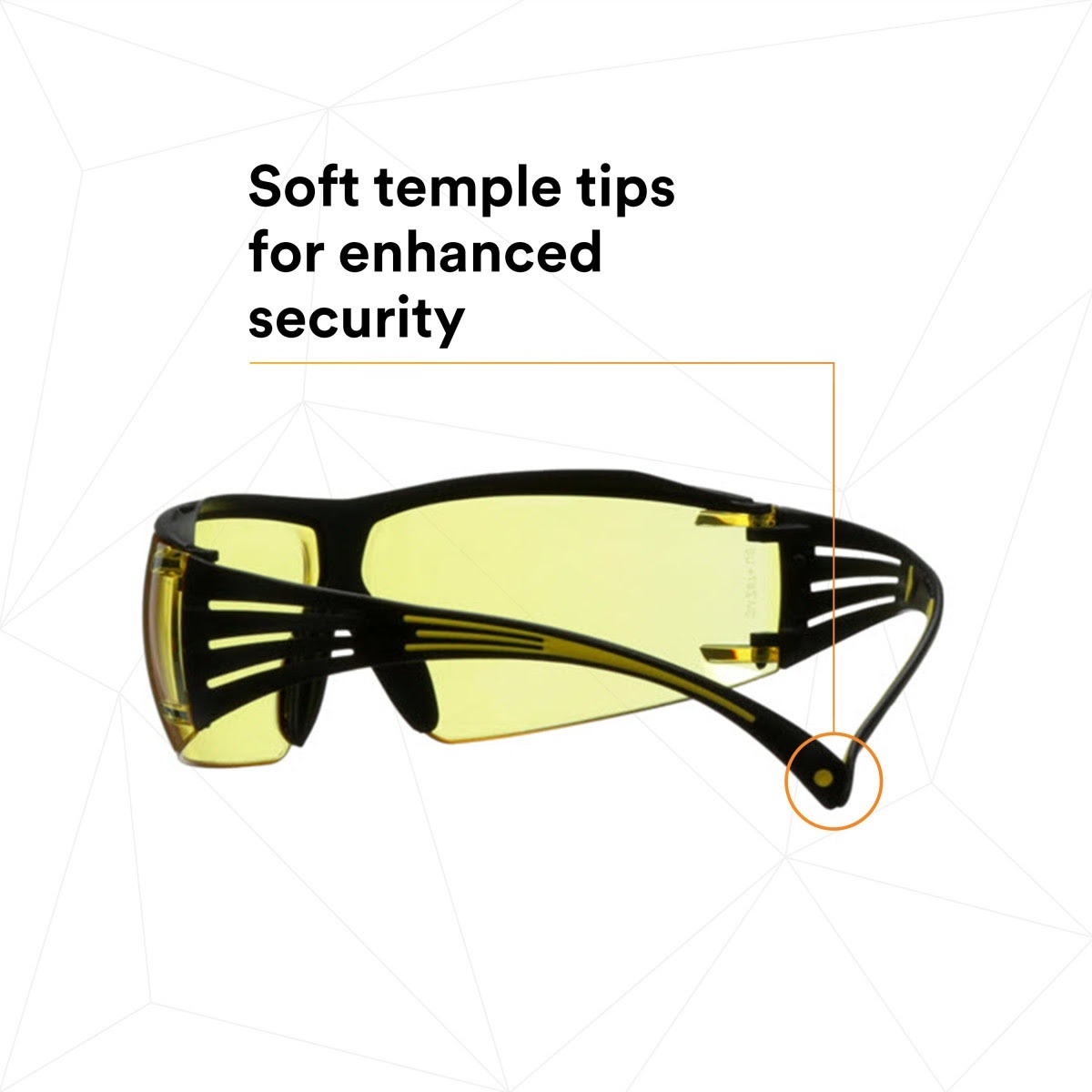 3M SF403XSGAF-YEL SecureFit 400 Series Safety Glasses, Yellow/Black, Amber Scotchgard Anti-Fog/Anti-Scratch Lens (7100179972) (1 Pair) - (20 Pack) - 5