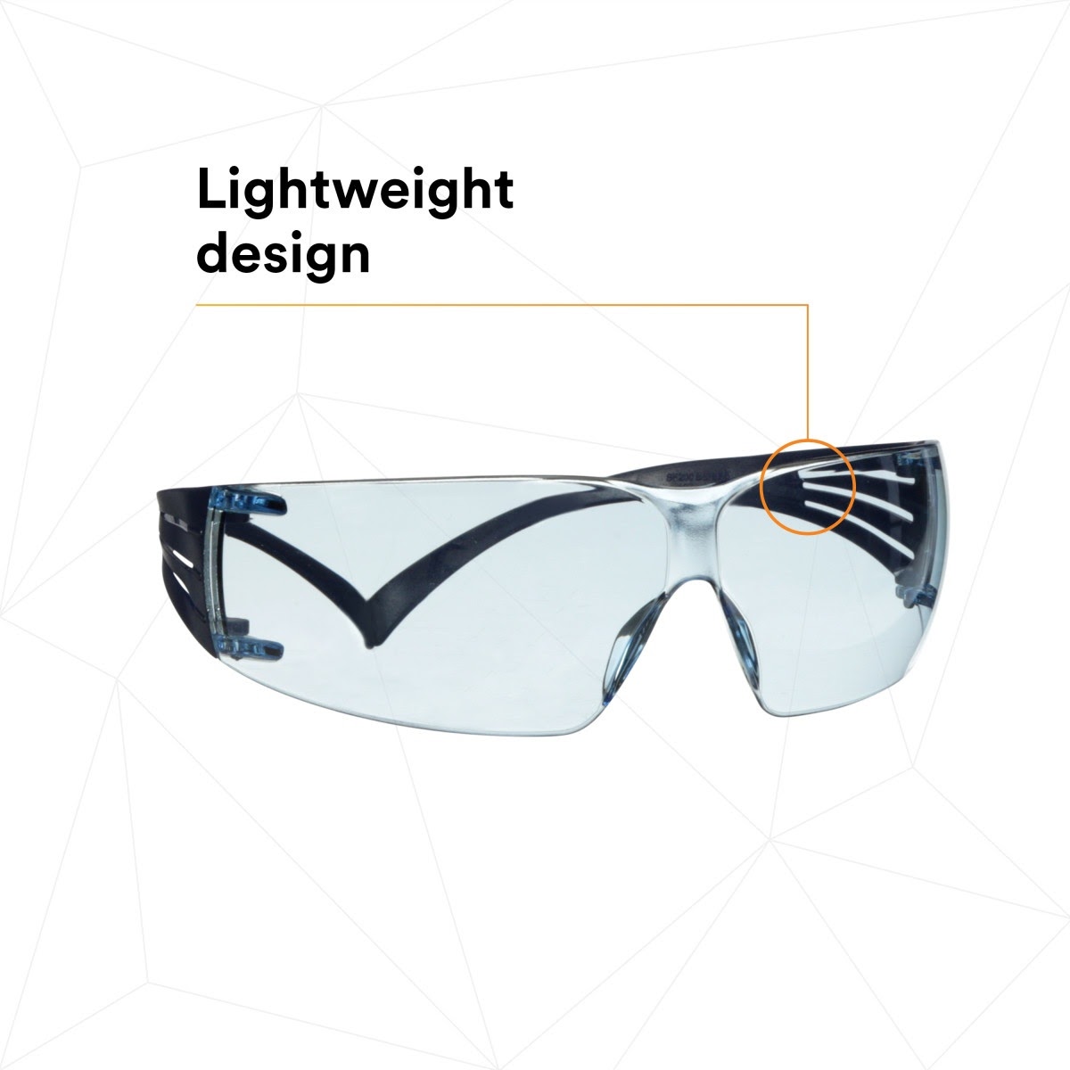 3M SF204SGAF-BLU SecureFit Protective Eyewear 200 Series, Blue Temples, Blue Scotchgard Anti-Fog Lens (7100180046) - (20 Pack) - 4