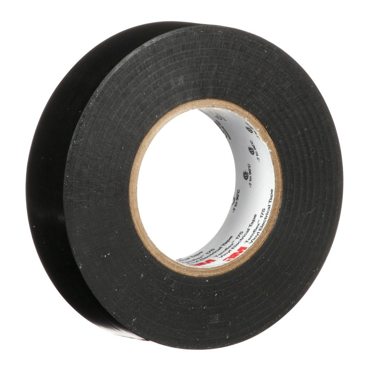3M Temflex 175 Vinyl Electrical Tape, Black, 7 mil, 3/4 in x 60 ft, Flame Retardant, Rubber Adhesive (7100188506) - (100 Pack) - 7