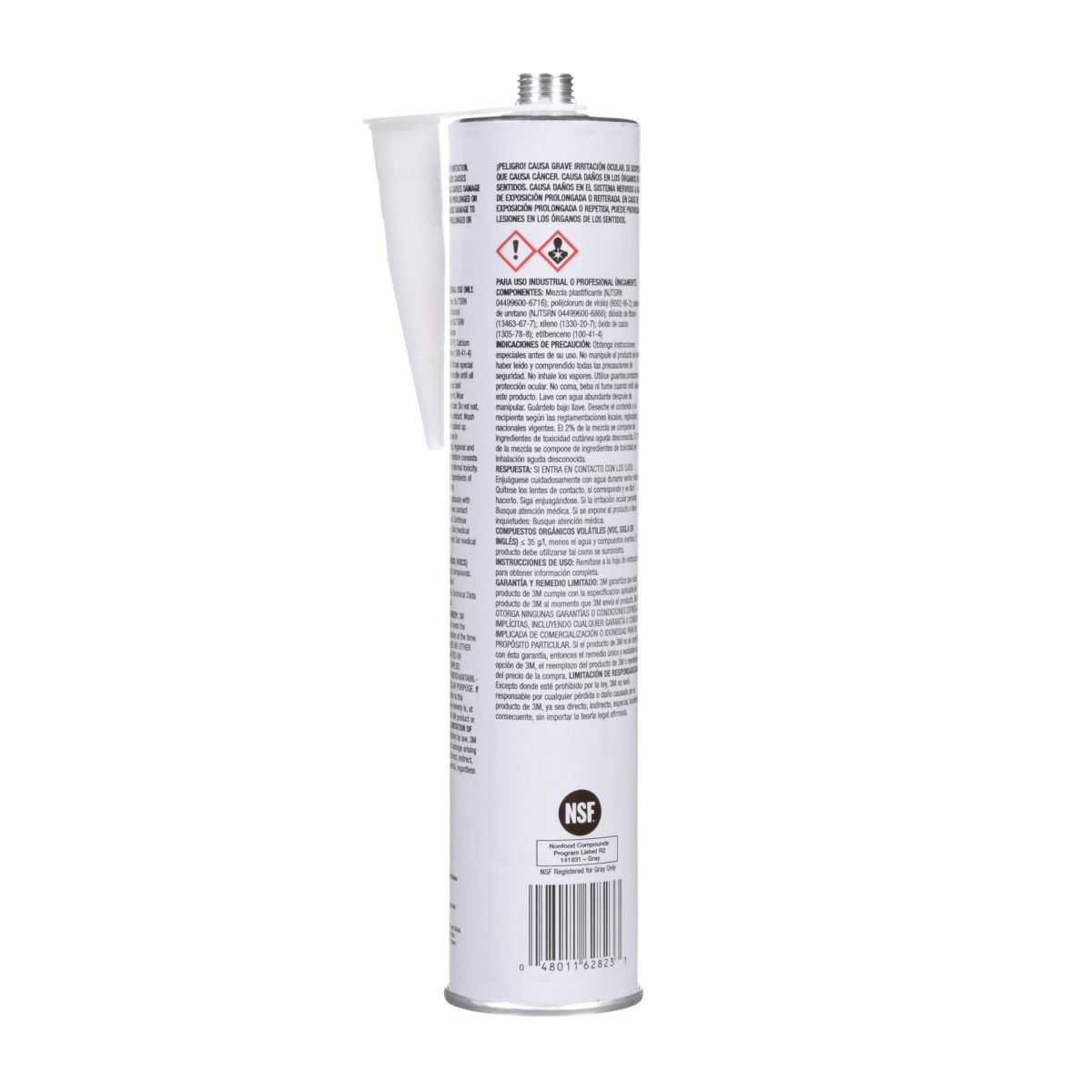 3M 525 Polyurethane Construction Sealant, Gray, 10.5 fl oz Cartridge (7100200170) - (12 Pack) - 4