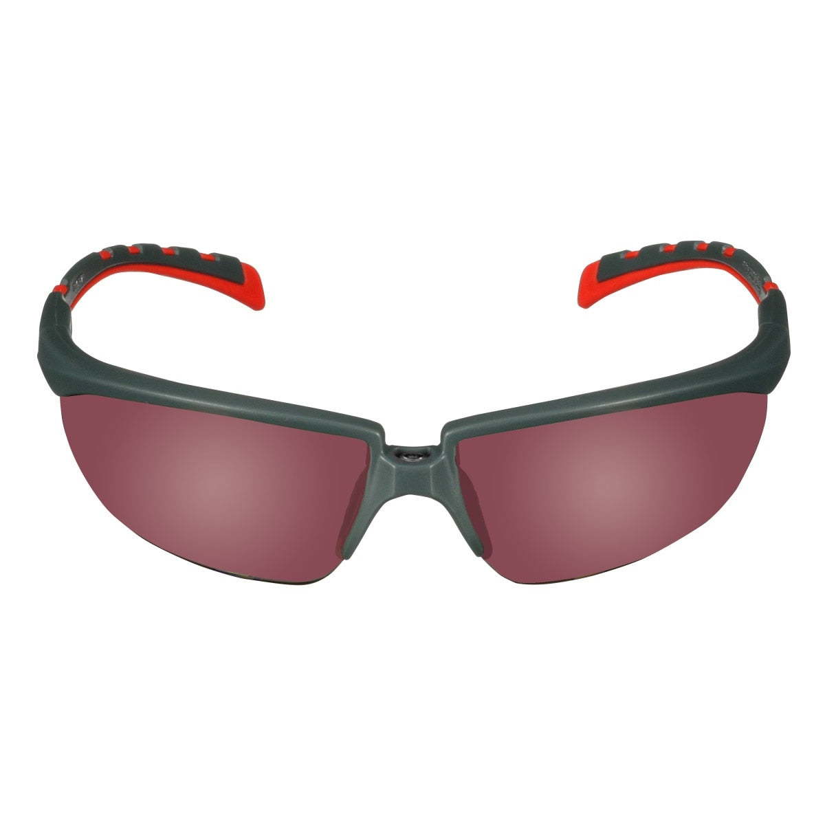 3M S2024AS-RED Solus 2000 Series Safety Glasses Anti-Scratch Red Mirror Lens Gray/Red Frame Adjustable Ratchet Temples (7100203162) (20 Pack)