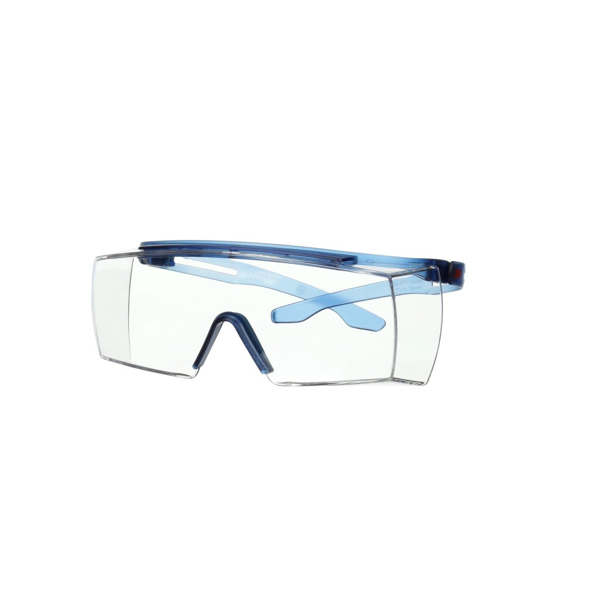 3M SF3701AS-BLU SecureFit 3700 Series OTG Safety Glasses, Anti Scratch Clear Lens, Blue Temples (7100203180) (10 Pack) - 10