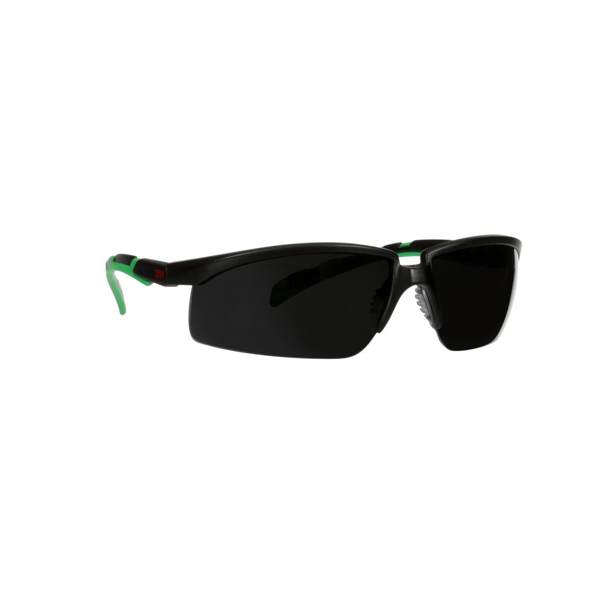 3M S2050AS-BLK Solus 2000 Series Safety Glasses, Anti-Scratch, IR Shade 5.0 Gray Lens, Black/Green Temples (7100203186) (20 Pack) - 2