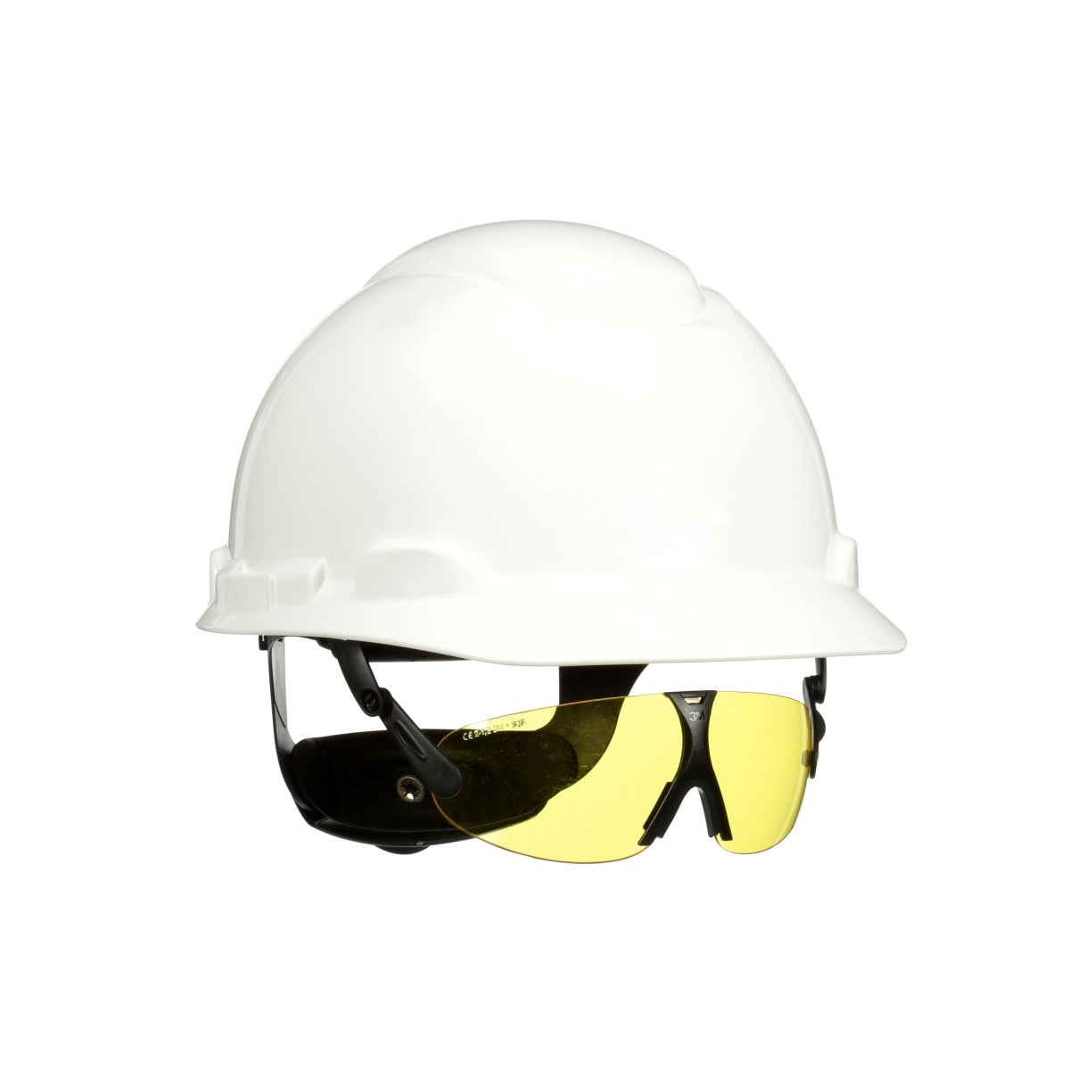 3M HIE603AF Safety Glasses Integrated Protective Eyewear V903AF ANSI Z87 Anti Fog Amber Lens Attaches to Hard Hat Suspension (7100205235) - (20Pack) - 3