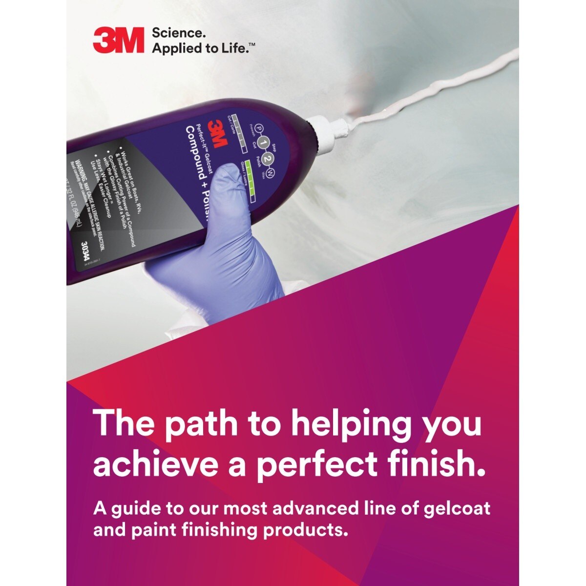 3M 36107 Gelcoat Medium Cutting Compound + Wax, 1 Gallon, One-Step, P1500 and Finer, Boats and RVs (7100210893) - (4 Pack) - 2