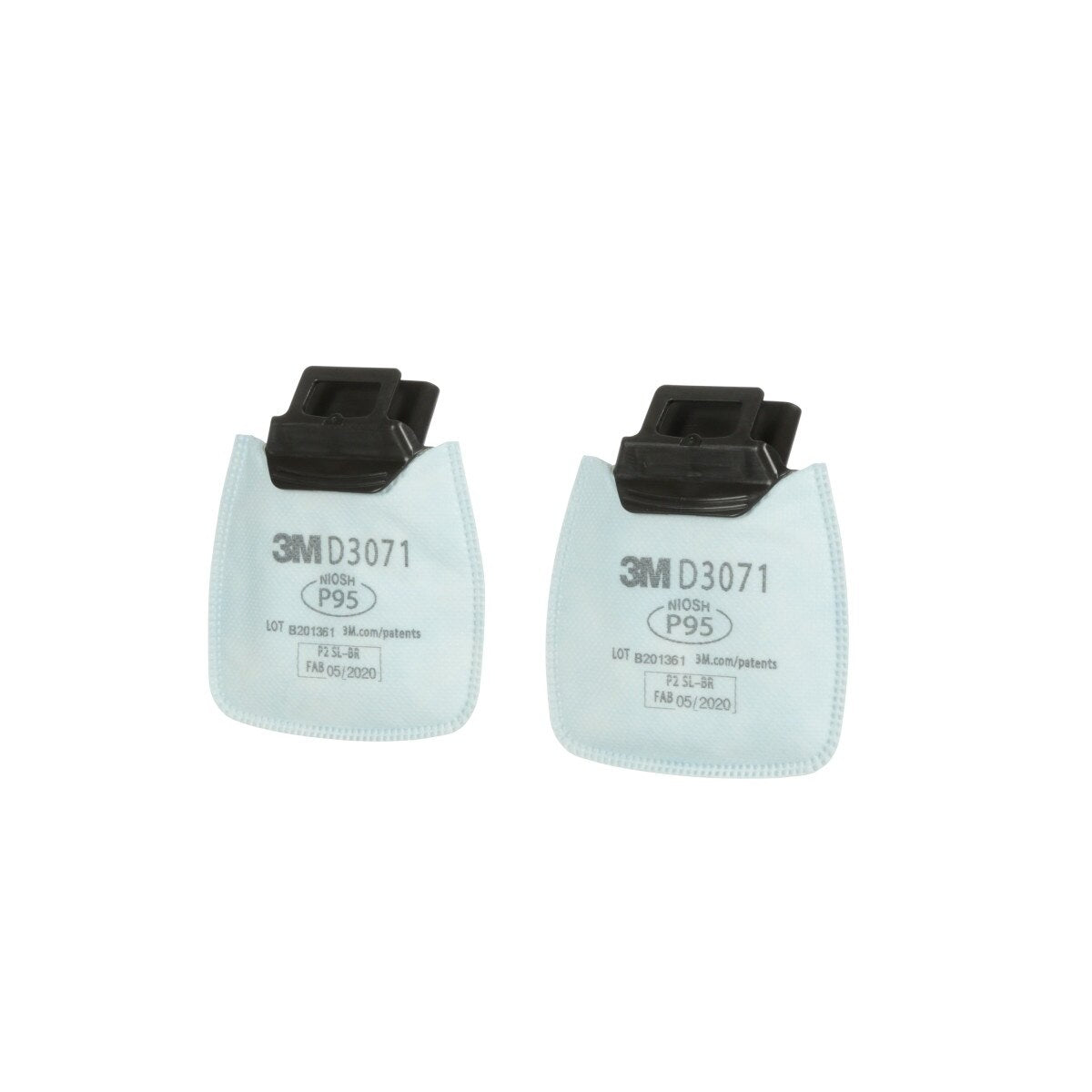 3M D3071 Secure Click Particulate Filter, P95, NIOSH Approved, Dual-Flow (7100213358) (1 Pair) - (50Pack) - 2