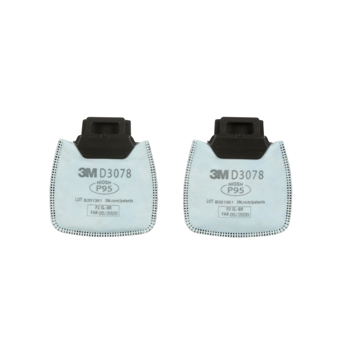 3M D3078 Secure Click Particulate Filter P95 with Nuisance Level Organic Vapor/Acid Gas Relief (7100213435) (1 Pair) - (50 Pack)