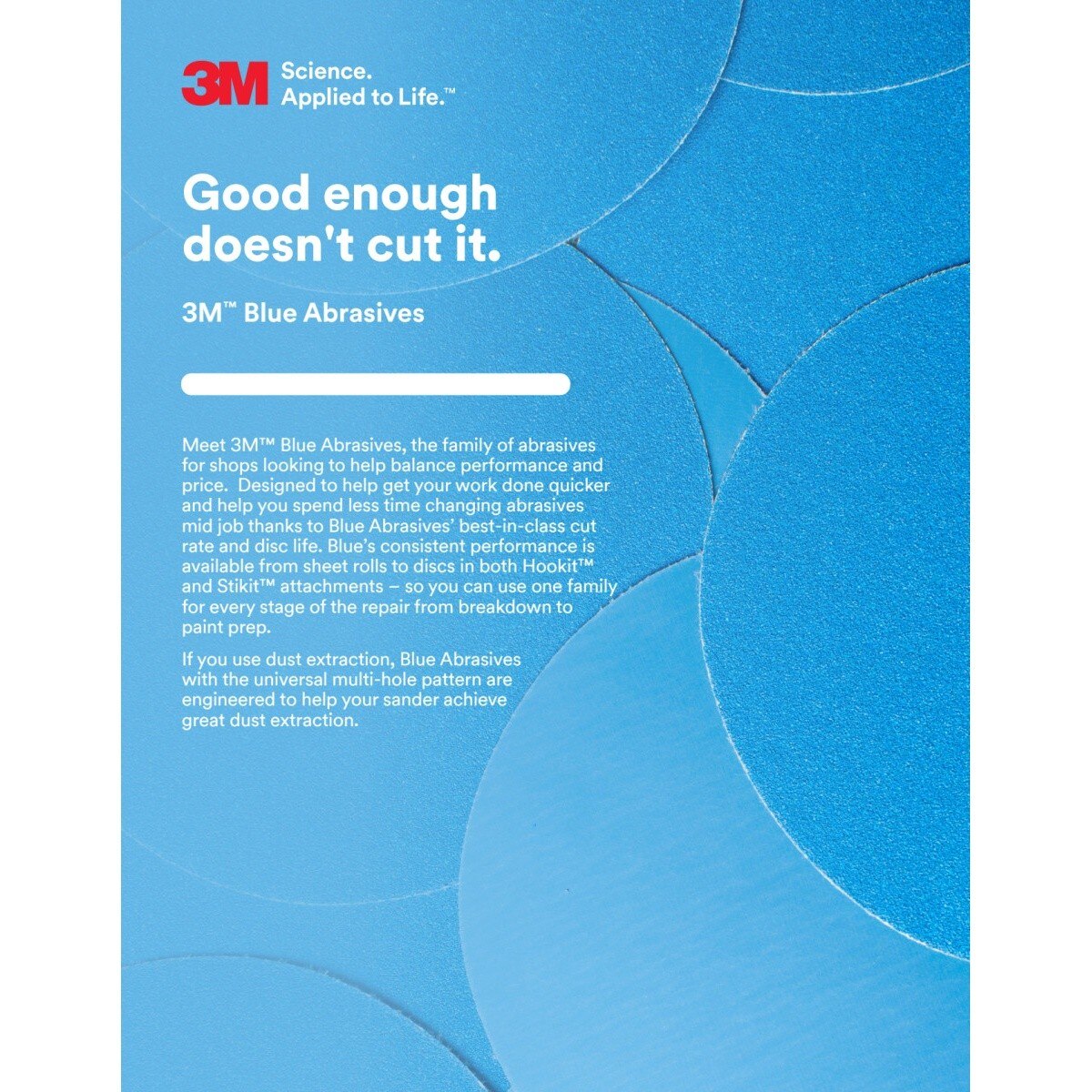 3M 321U 36180 Hookit Blue Abrasive Disc, Multi-Hole, 6 in, 320 Grit, Featheredging, Primer Sanding, Paint Preparation (7100216057) (200 Pack) - 9